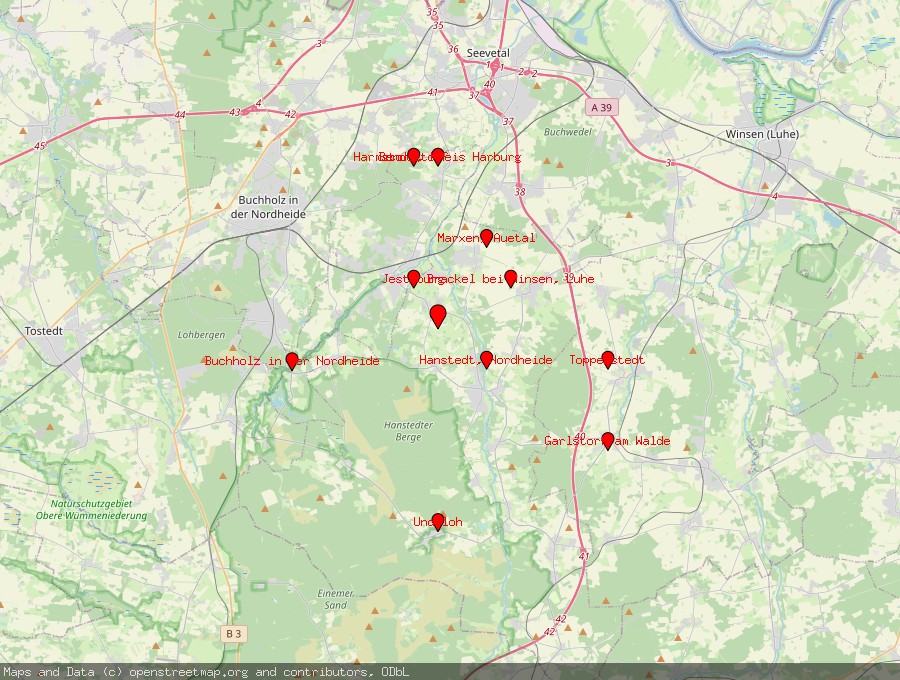 Landkarte von Asendorf, Nordheide