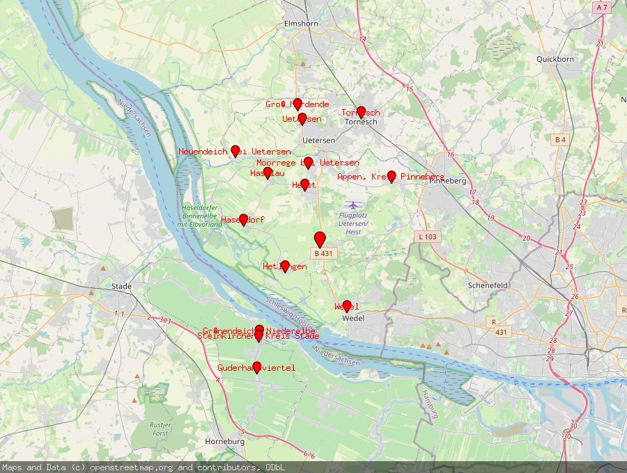 Landkarte von Holm, Kreis Pinneberg