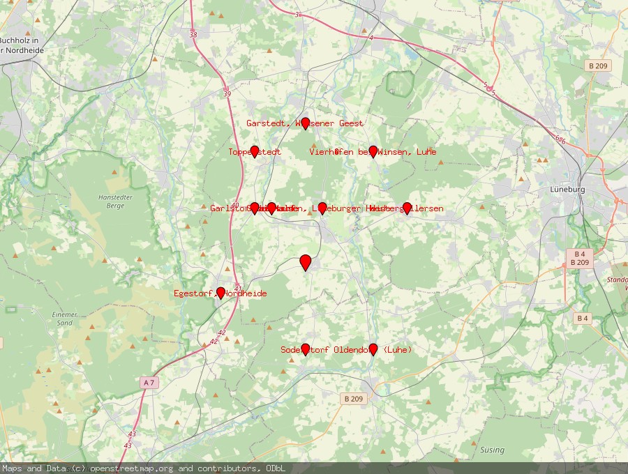 Landkarte von Eyendorf, Lüneburger Heide
