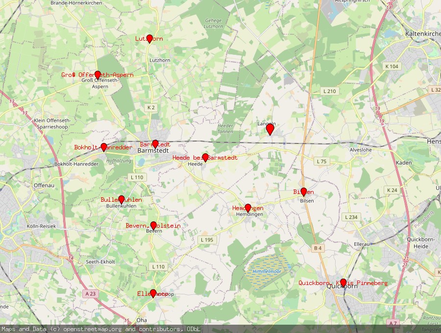 Landkarte von Langeln, Kreis Pinneberg